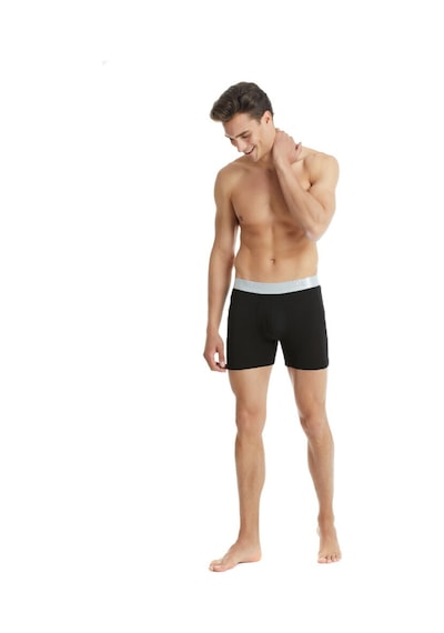 Erkek Modal Elastan Boxer Silver 9303 - Siyah Siyah