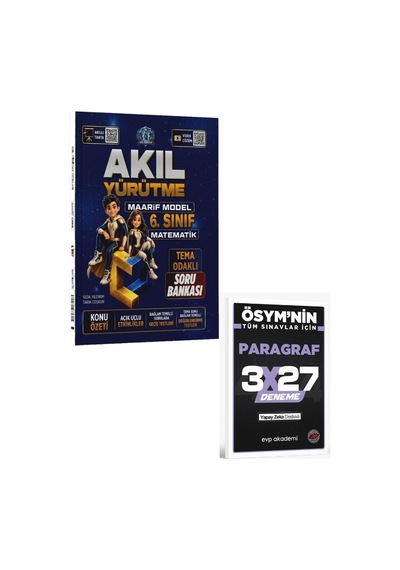 Akıl Yürütme 2027 6. Sınıf Matematik Maarif Model Tema Odaklı Soru Bankası+ Evp Akademi Paragraf