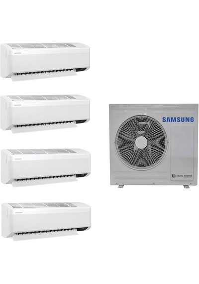 Samsung WindFree Multi AJ100TXJ5KH/EA 10 kW 1 Dış + 4 İç Ünite (9+12+12+24) Duvar Tipi Klima