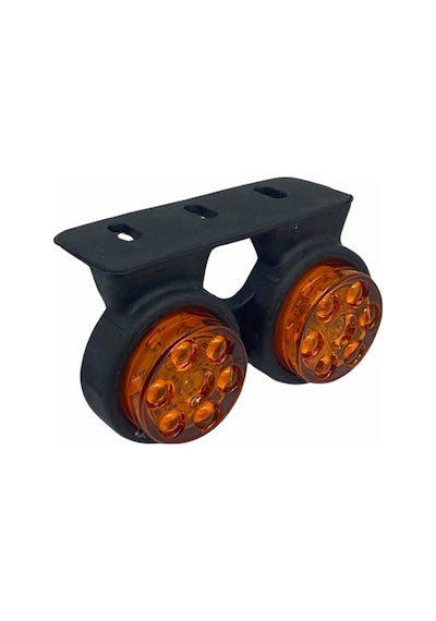 12V-24V TAKOZ LAMBASI MİNİ ÇİFTLİ 12 LEDLİ TURUNCU (KABLOLU)