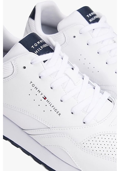 Tommy Hilfiger Erkek Dokulu Panelli Runner Sneaker - Beyaz 13141884