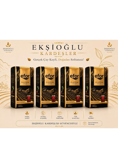 Efor Platinum Siyah Çay 4 x 1 KG