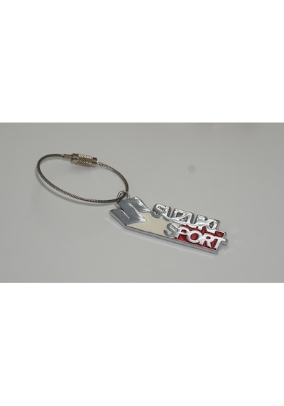 Suzuki Uyumlu Sport Logo Krom Metal Çift Yön Halat Anahtarlık