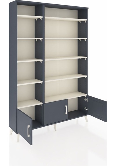 Arges Dolap 10 Raflı 3 Kapaklı 132x30x195 Antrasit-antrasit/a... Antrasit