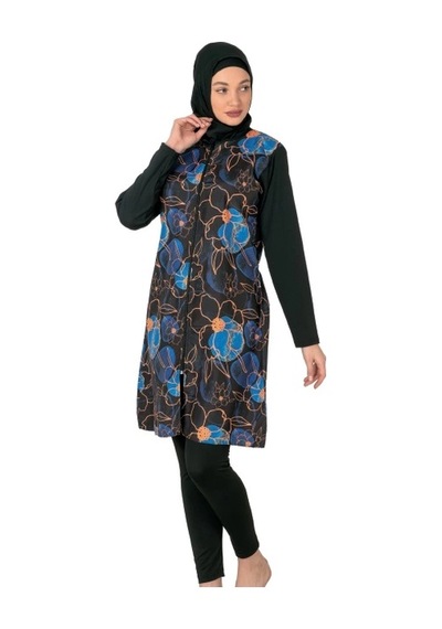 Pazarpera Fantasy 3440 Bayan Desenli Tesettür Mayo