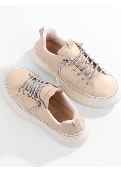 Paris Bej Taşlı Ve Şık Tasarım Günlük Sneaker Mh2456-1-bej Bej