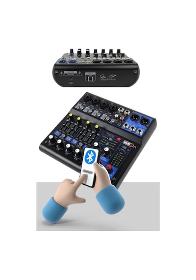 Midex Mix Paket-4 Stüdyo Youtuber Podcast Kayıt Ekipman Seti Cx1 Mikrofon Mdx-06fxu Mixer
