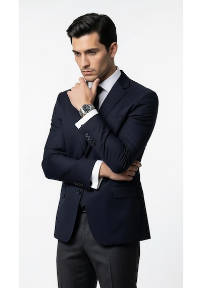 Plus Scorpion Erkek Blazer Ceket Twill Dokuma Likralı Notch Yaka 1 Düğmeli Çift Yırtmaçlı Slim Fit Lacivert Plus Scorpion Erkek Blazer Ceket Twill Dokuma Likralı Notch Yaka 1 Düğmeli Çift Yırtmaçlı Slim Fit Lacivert