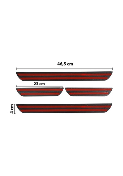 Universal Sport Yazılı Kapı Eşiği Krom Abs 4 Parça