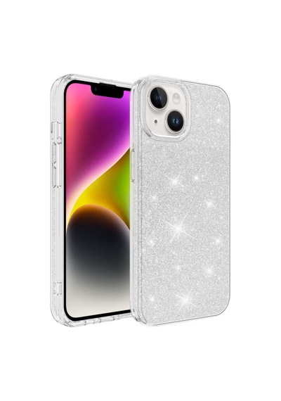 Apple Uyumlu iPhone 14 Kilif Zore Shining Simli Silikon Kilif 560866114