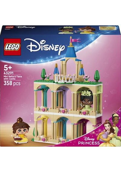 LEGO® ǀ Disney Princess Şato ile Mini Belle ve Tiana 43291 – 5 Yaş ve Üzeri için Aksesuarlar İçeren Oyuncak Yapım Seti (358 Parça)