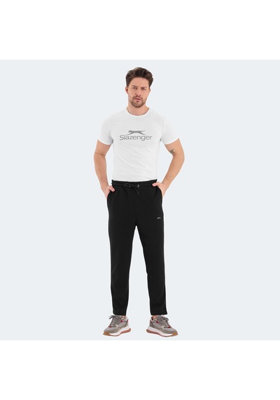 Slazenger KENNARD Erkek Fermuar Cepli Siyah Eşofman Altı
