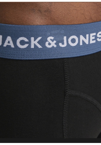 Jack & Jones Erkek Logolu Beli Lastikli 5'Li Boxer Paketi - Solid 12254366 Black Jack & Jones Erkek Logolu Beli Lastikli 5'Li Boxer Paketi - Solid 12254366 Black