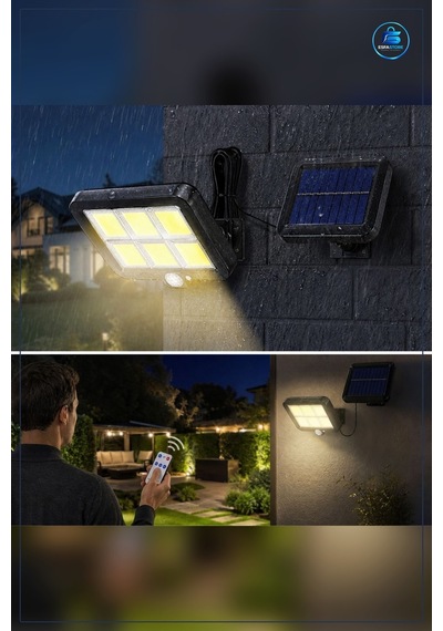 Solar Bahçe Aydınlatması Güneş Panelli Led Kumandalı Hareket Sens