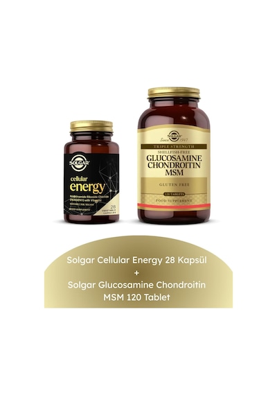 Solgar Cellular Energy 28 Kapsül + Glucosamine Chondroitin Msm 120 Tablet