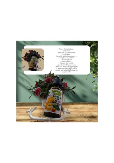 %100 Doğal Bitkisel Doğal Distülasyon Limon Yağı 30 Ml
