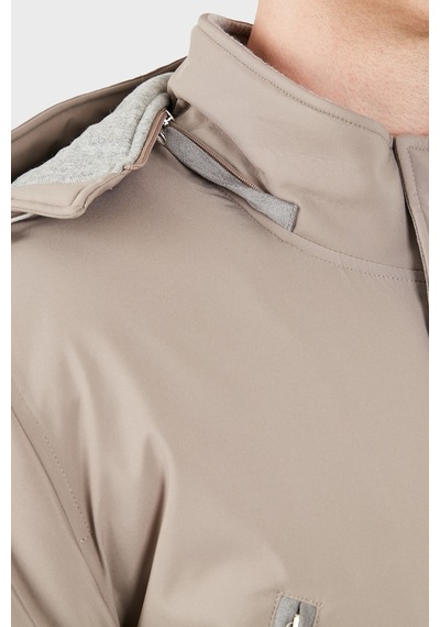 Gran Sasso Regular Fit Çıkarılabilir Kapüşonlu Ceket Erkek Ceket 78195 69318 120 Toprak