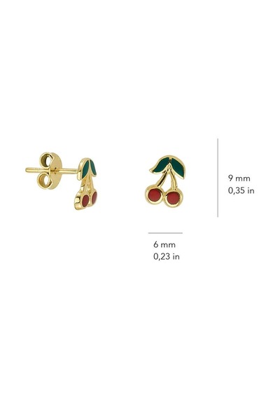 Goldkupe 14 Ayar Altın Kiraz Çocuk Küpe 1,10 Gr-943