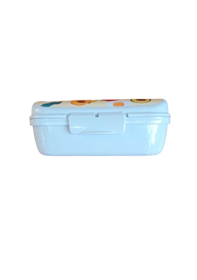 Onyx Good Food Desenli Kilitli Beslenme / Lunch Box - 1000 Ml Beyaz