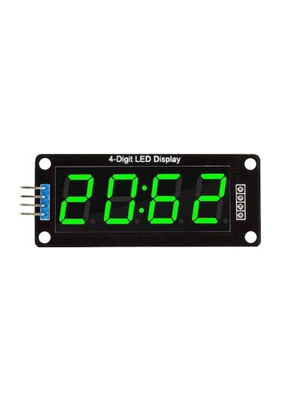 4 Digit Led Display Saat Modül Tm1637 - Yeşil