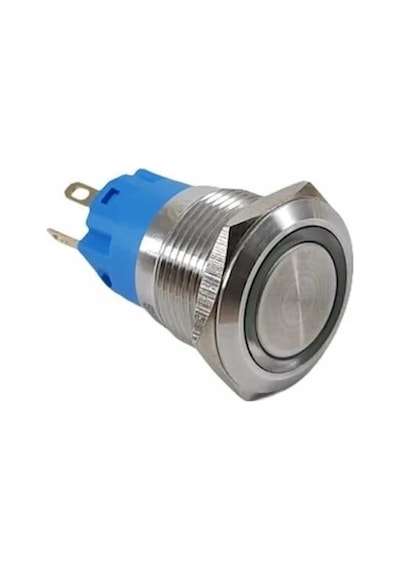 Swion 22mm Led'li Metal Buton Kalıcılı Beyaz Led