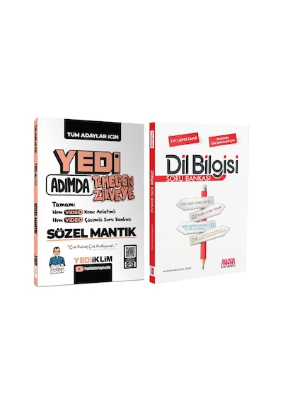 Yediiklim Yedi Adımda Temelden Zirveye Sözel Mantık Ve Akm Dil Bilgisi Soru Bankası Seti 2 Kitap