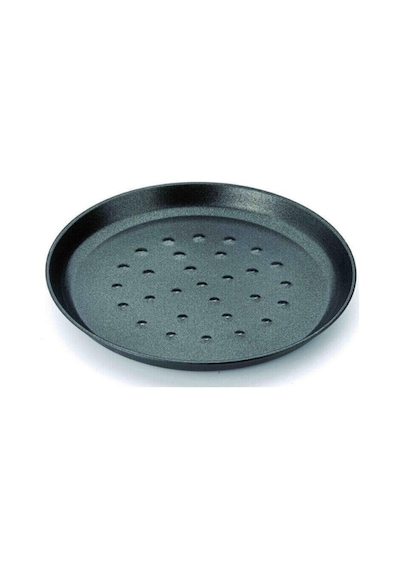 Delikli Pizza Tava 32cm Siyah
