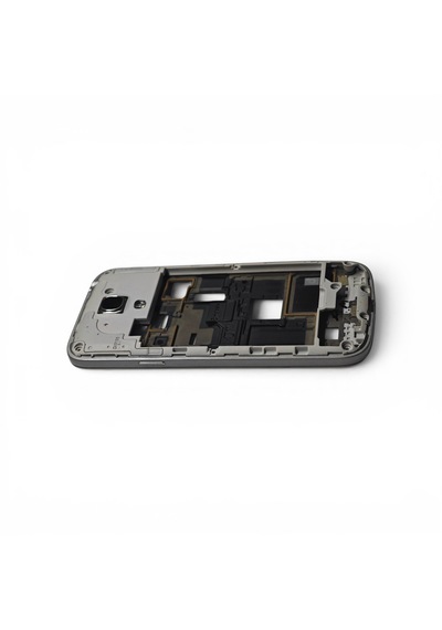 Samsung İ9190 Kasa Samsung Galaxy Uyumlu S4 Mini Gri Renk Orta Kasa Çıtalı On Off Ses Tuş Kamera Lens Gri Silver