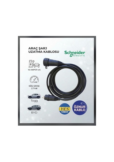 Hes Veya Öznur Kablolu Araç Şarjı Uyumlu 5 Metre 3x4 Mm Ttr Tam Bakır 3.7kw - 16 Amper Schneider Kauçuk Fişli Uzatma Seyyar - 932246597 Hes Veya Öznur Kablolu Araç Şarjı Uyumlu 5 Metre 3x4 Mm Ttr Tam Bakır 3.7kw - 16 Amper Schneider Kauçuk Fişli Uzatma Seyyar - 932246597