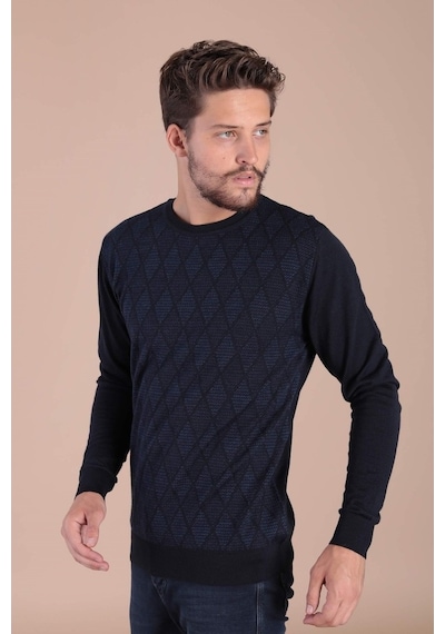 Ferraro Bisiklet Yaka Superfine Yün Kazak - Lacivert Lacivert (490434079) Lacivert