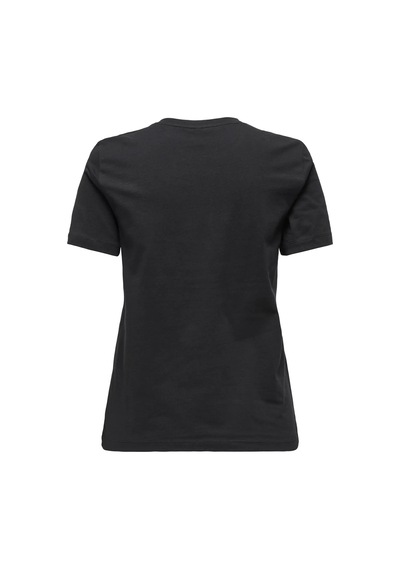 Only Onlenja S/s O-neck Pocket Top Jrs Kadın T-shirt 15369258 Siyah