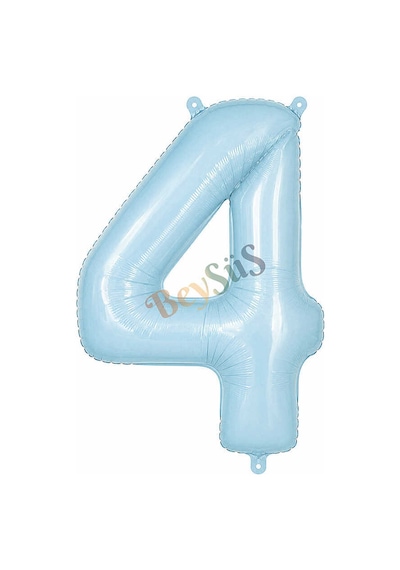 4 Rakam Folyo Balon Mavi Rengi 76 Cm