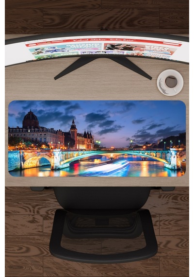 Fransa Paris France V1 70x30 Xl Gaming Kauçuk Kaymaz Taban Mouse Pad Fare Altlığı