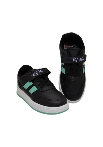Raymax 0046 Filet Cırtlı Numara 35 Çocuk Sneaker Ayakkabı Siyah - Su Yeşili