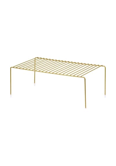 Edora Home Gold 2'li Mutfak Seti, Dolap Düzenleyici Ve 10'lu Bardaklık - Metal Paslanmaz