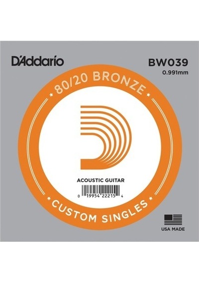 D'addario Acoustic Guitar 80/20 Bronze Single .039 - Bw039 Akusti