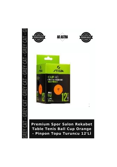 Premium Spor Salon Rekabet Table Tenis Ball Cup Orange - Pinpon Topu Turuncu 12'li
