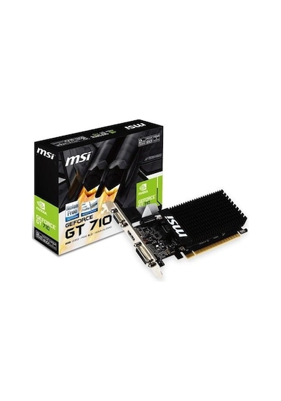 Msı Gt710 2gb 2gd3h-lp Ddr3 64bit Hdmı Dvı Pcıe 16x V2.0 Low Profile,fansız