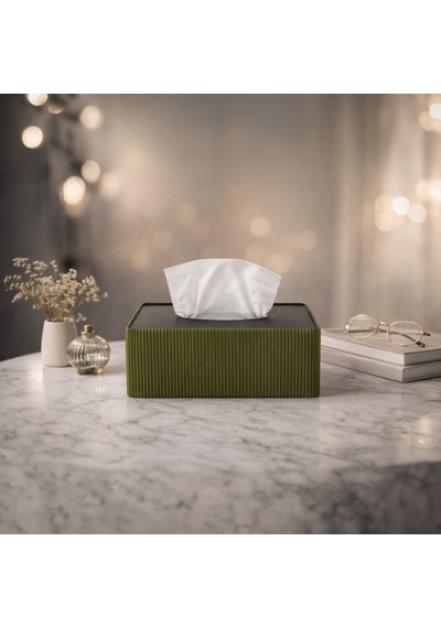 Fibrika Store Greenform Dekoratif Peçete Kutusu Yeşil