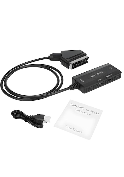 Hdmi To Scart 1080p Hd Av Video Çevirici Dönüştürücü Adaptör.