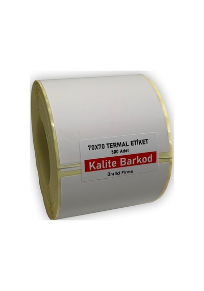 70X70 Termal Etiket Rulo Barkod Etiketi Kalite Barkod