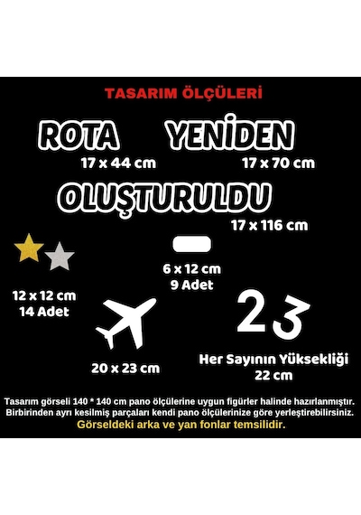 Rota Yeniden Oluştuldu V3 2-3 Okul Panosu Hazır Kesim Figür Seti Tüm Yaşlar