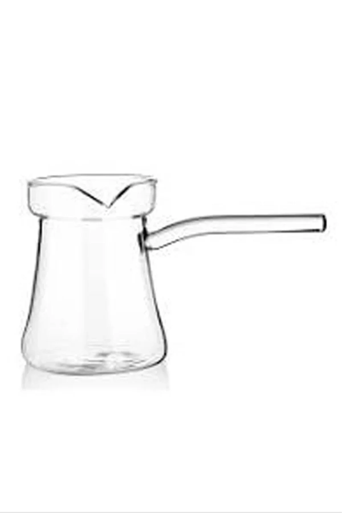 Cam Cezve 400 Ml Isıya Dayanıklı Borosilikat Şeffaf Kahve Cezvesi Ocak Üstü Kullanım
