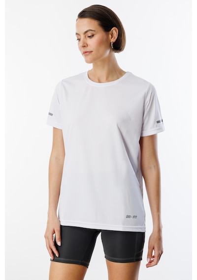 Genius Store Kadın Nem Emici Hızlı Kuruma Atletik Teknik Performans Spor T-shirt Drıfıt-kısakol Beyaz