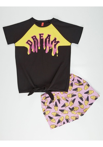 Dream Cream Kız Çocuk T-shirt Şort Takım