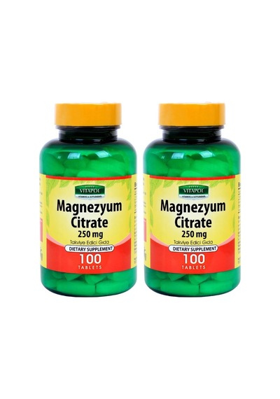 Vitapol Magnezyum Sitrat Vitamin B6 100 Tablet 2 Adet