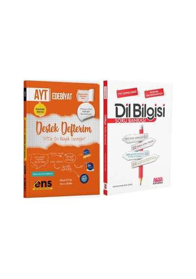 Ens Ayt Türk Dili Ve Edebiyatı Destek Defteri Ve Akm Dil Bilgisi Soru Bankası Seti 2 Kitap