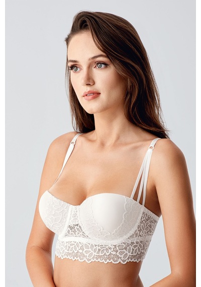 Newbra Destekli Straplez Bralet Sütyen - Ekru