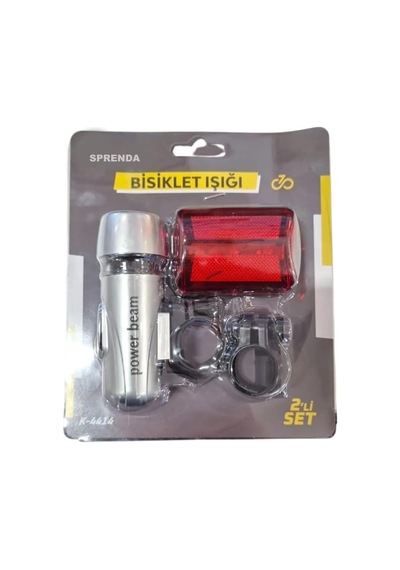 Led Bisiklet Lambası Feneri Ön Far Arka Stop Işık Aydınlatma Seti Çok Renkli