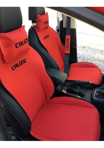 Chevrolet Cruze Nakışlı Ön İkili Oto Koltuk Minderi 2 Adet Boyun